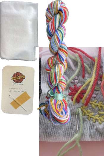 Visible Mending Kit – 10 kleuren garen & wateroplosbare stof