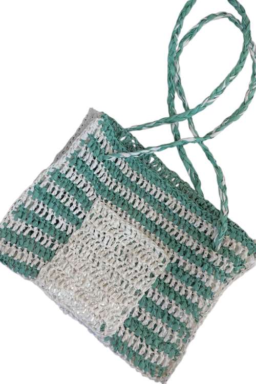 Gehaakte tas van raffia - Afbeelding 2
