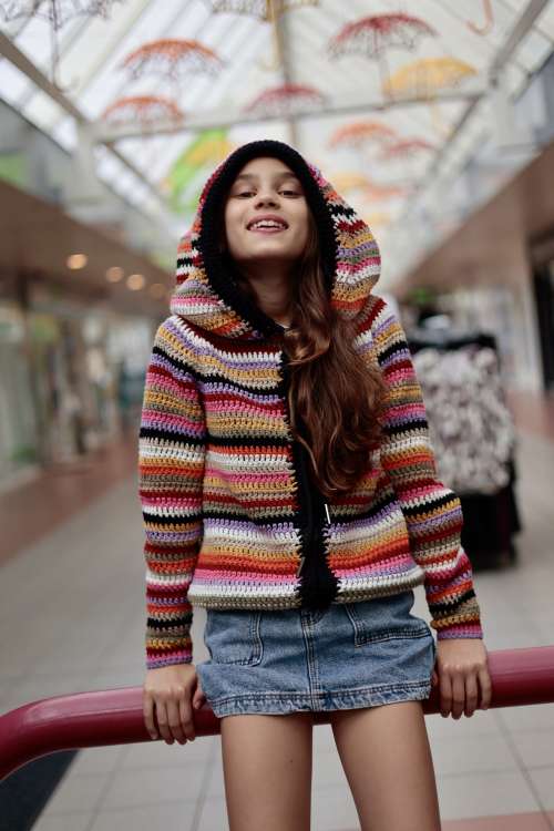 Hoodievest gehaakt