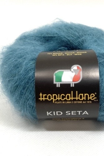 Zijde Mohair Blend Tropical Lane Kid Seta