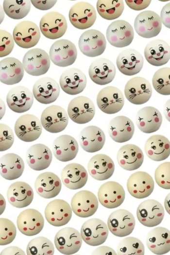 Kraal hout met gezichtje