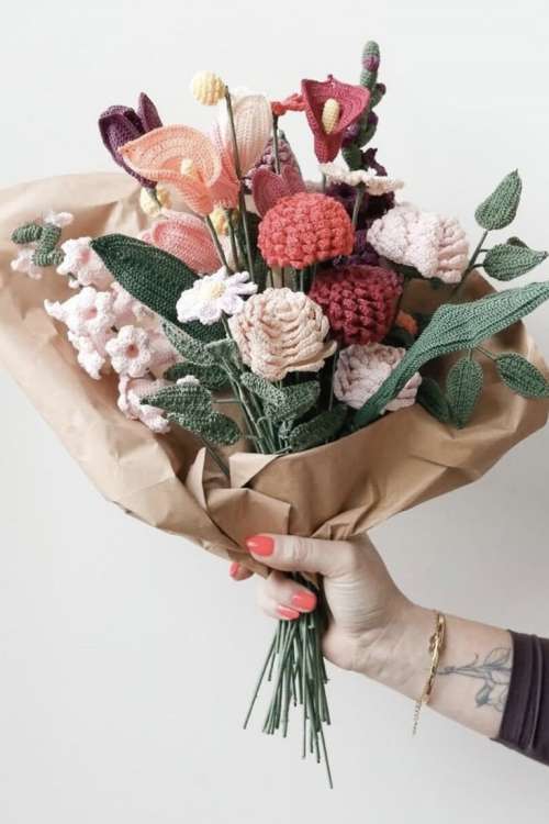 Boeket haken - boek + 13 kleuren garen PREORDER