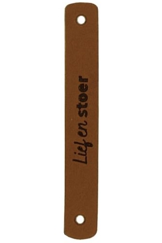 Leren label Lief en Stoer